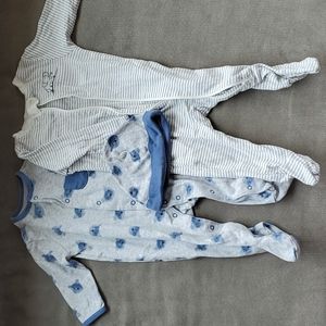 Bundle of Little Me and Old Navy Footed Sleepers